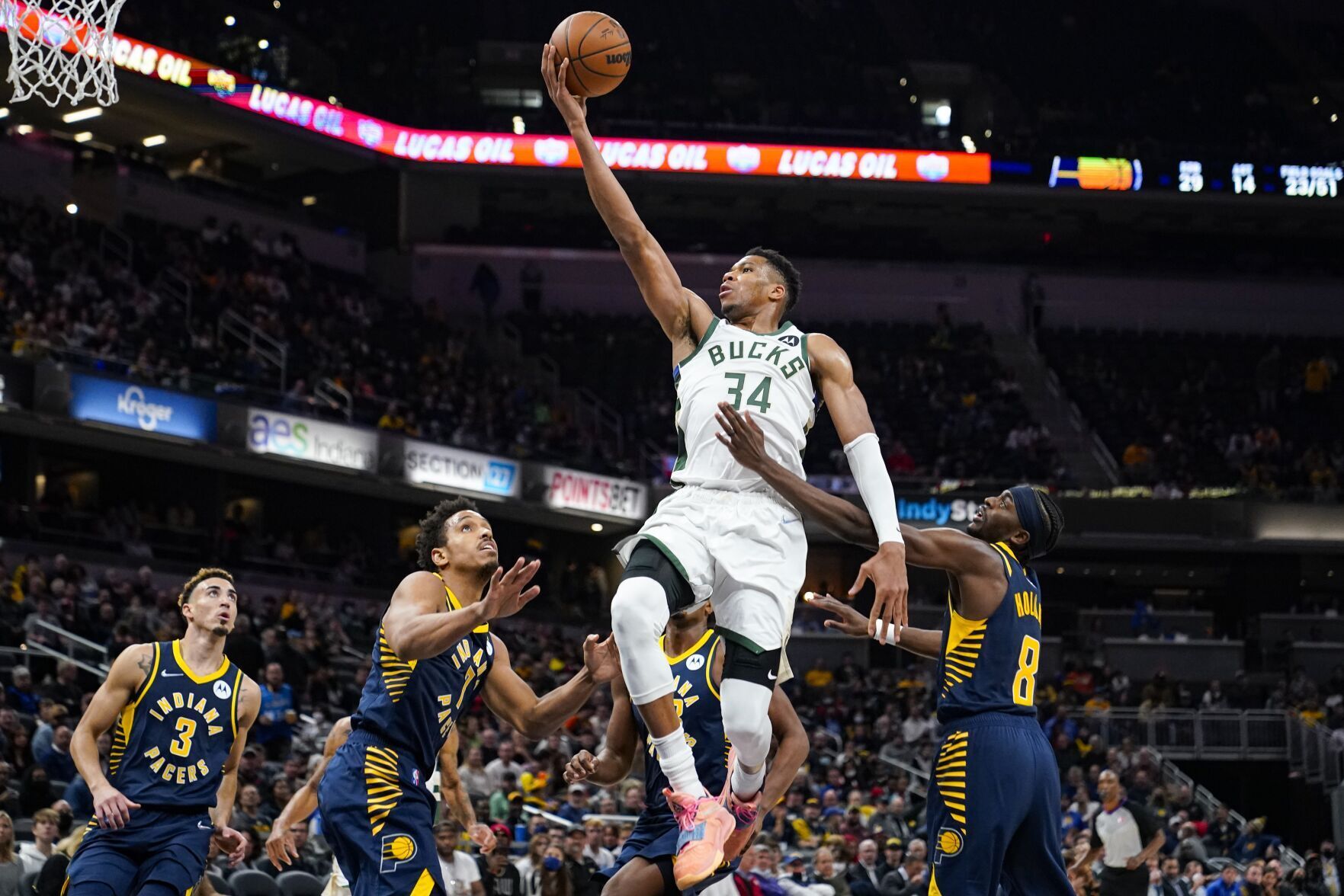 APTOPIX Bucks Pacers Basketball